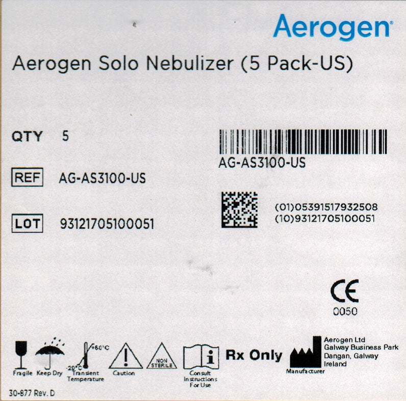 Nebulizer, Aerogen Solo, Replacements